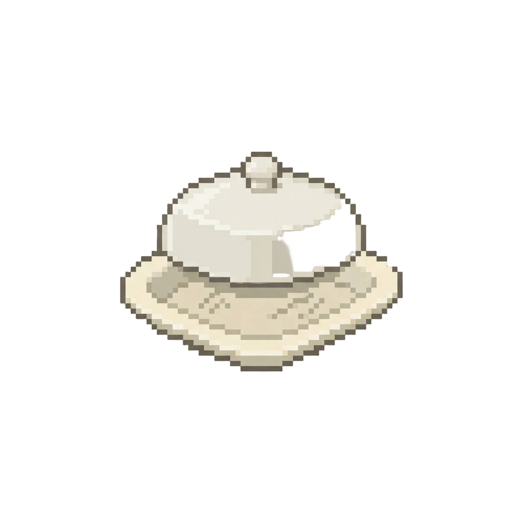 An Empty Butter Dish with Faint Scrape Marks