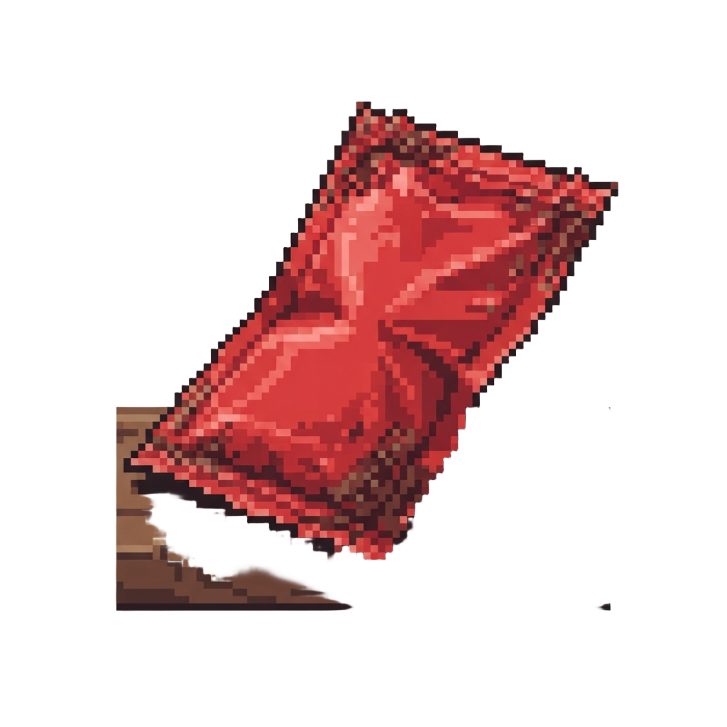 A Crusty Takeout Ketchup Packet Stuck to the Shelf