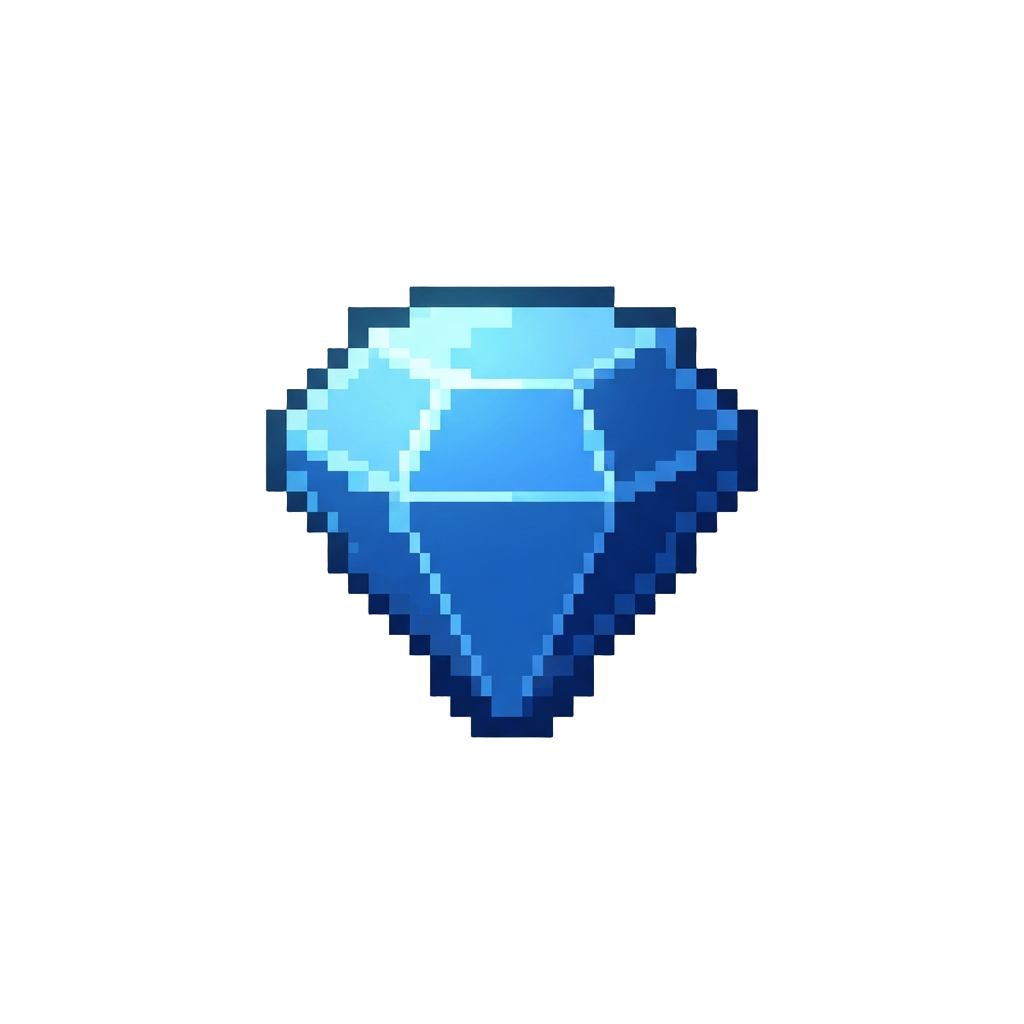 A Glowing Blue Diamond Gemstone