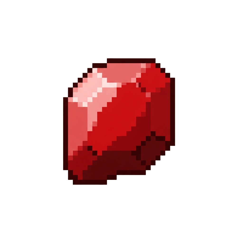 A Gleaming Ruby Crystal