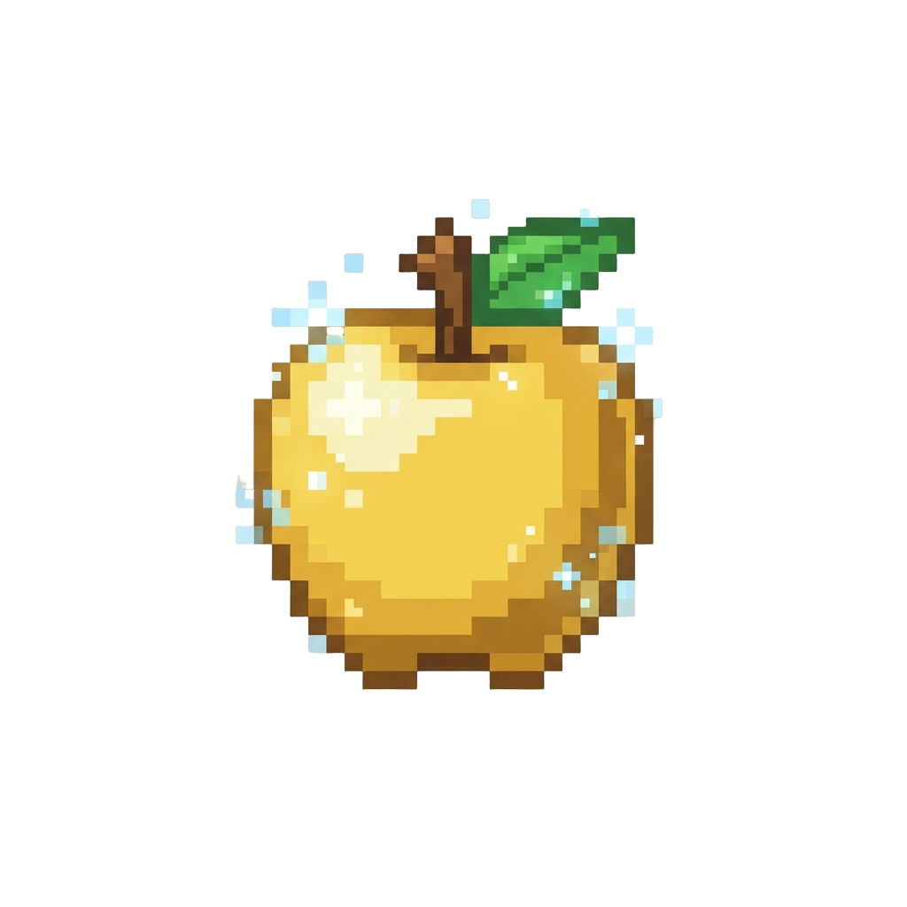 A Sparkling Golden Enchanted Apple