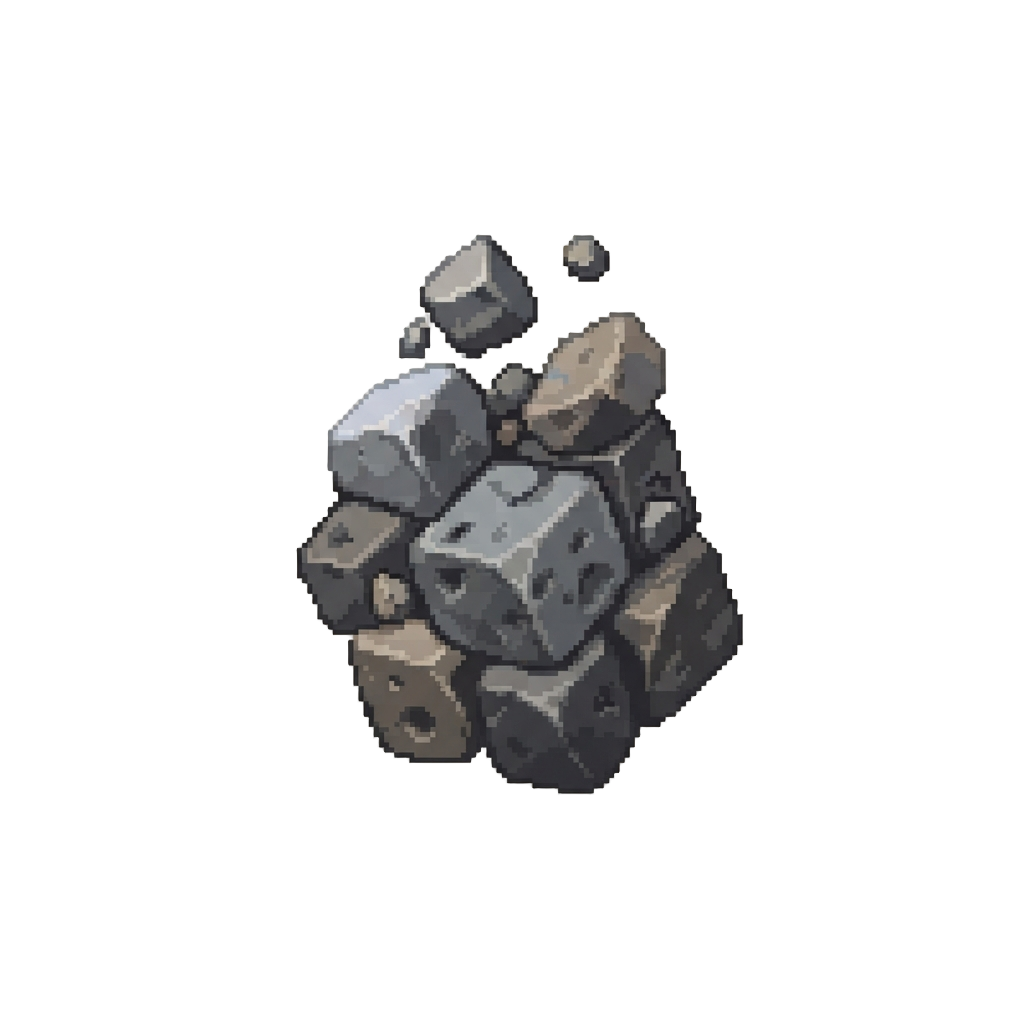A Falling Stack of Heavy Gravel Blocks