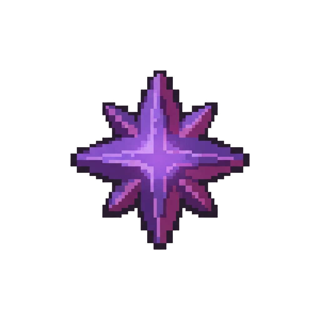 A Pulsing Purple Nether Star