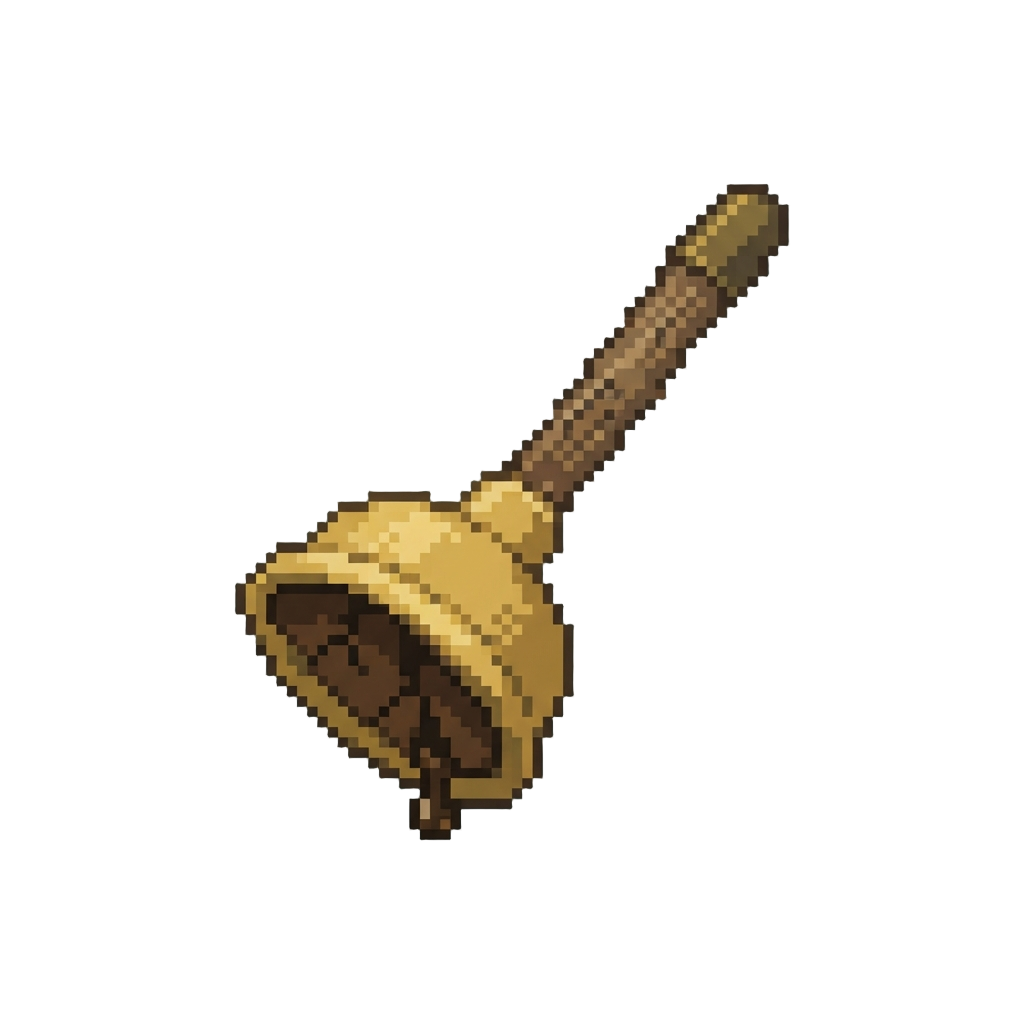A Leaky Old Plunger Painted Golden