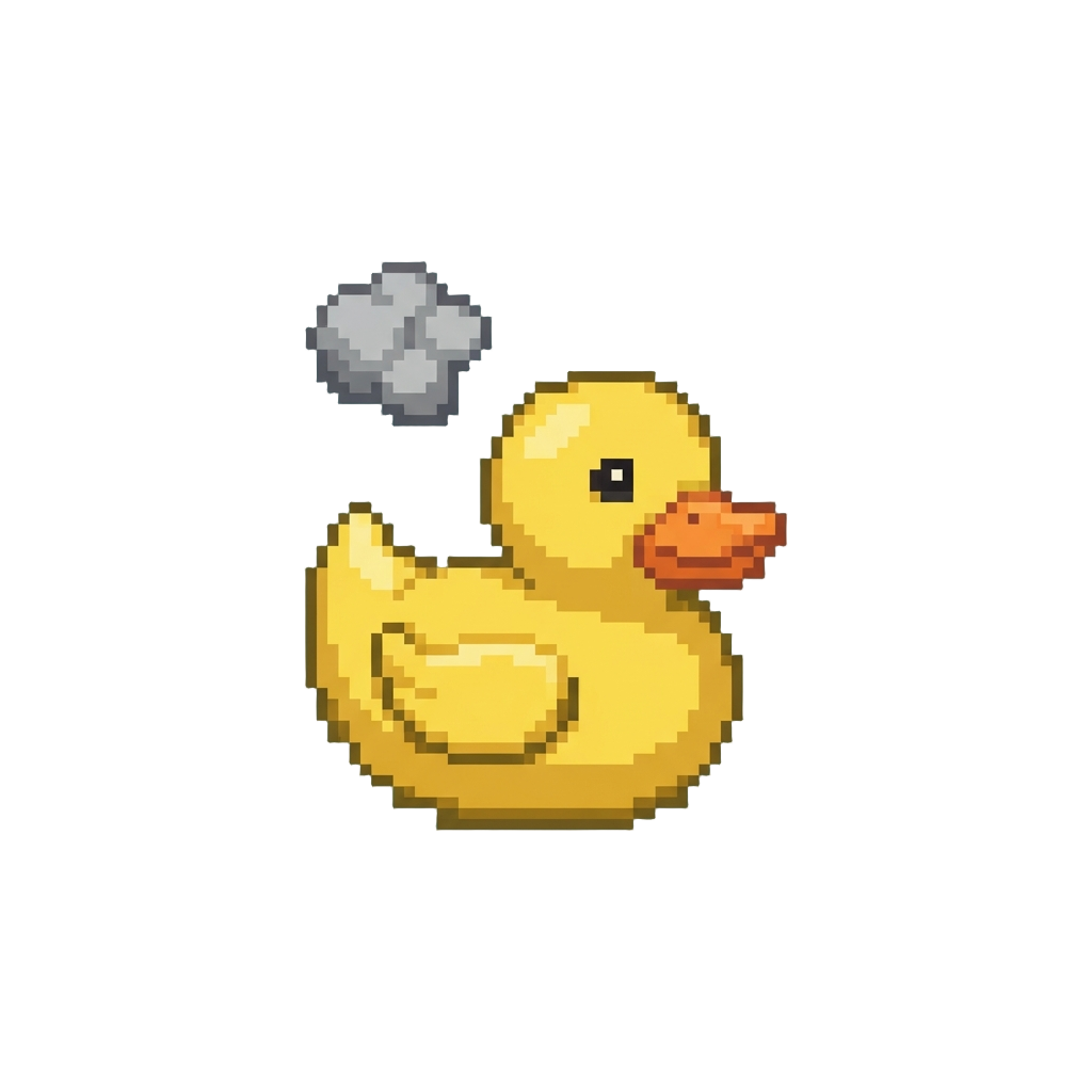 A Single Tiny Puff of Gray Smoke and a Rubber Duck