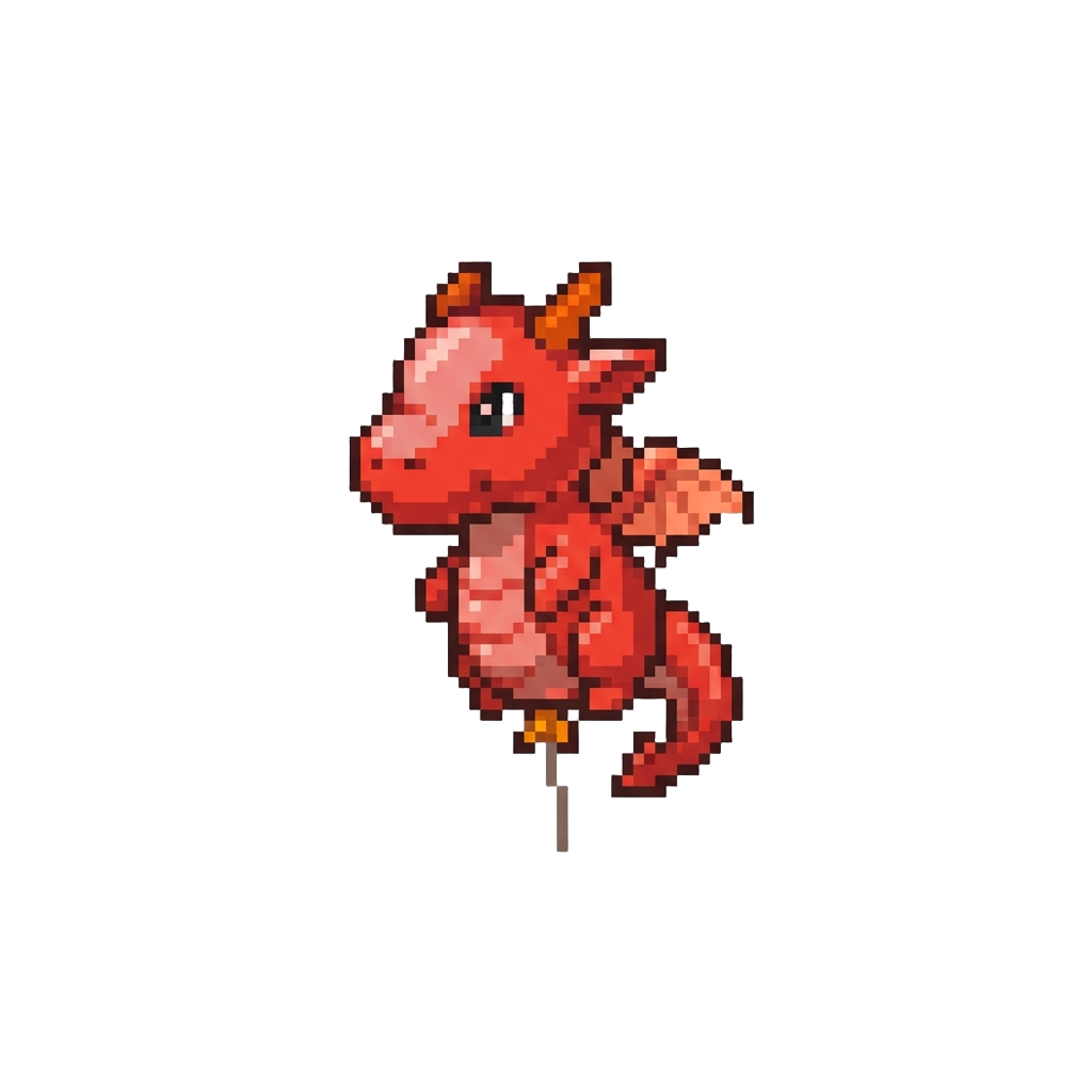 A Tiny Floating Dragon-shaped Balloon
