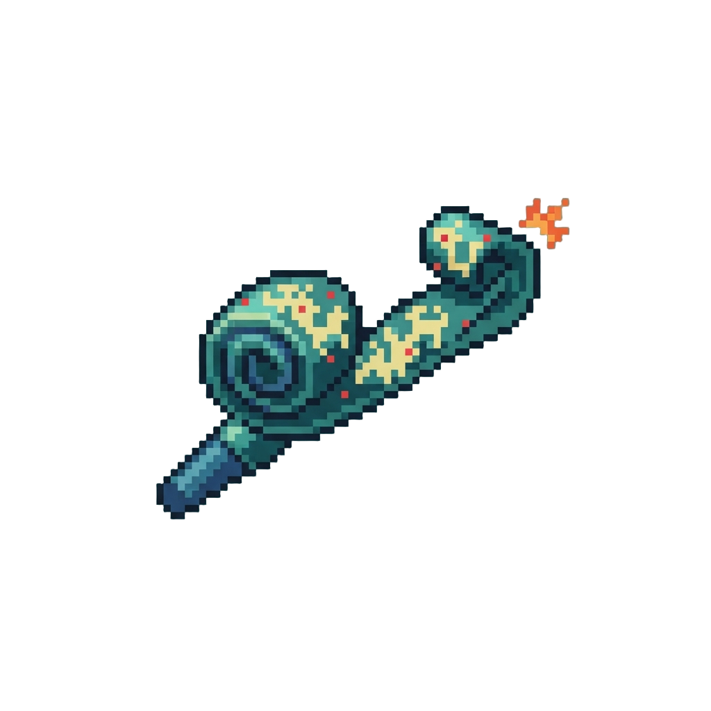 A Tiny Dragon-patterned Party Blower Popping Open