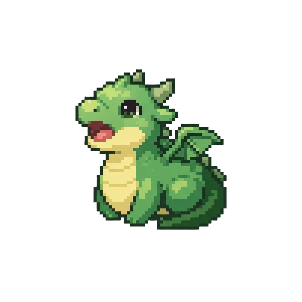 A Miniature Baby Dragon Squeaking Innocently