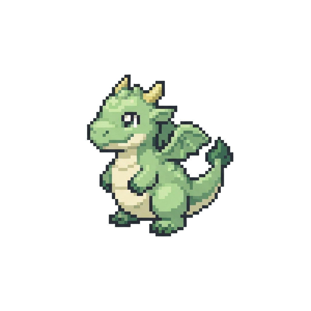 A Cute Little Dragon Figurine Bouncing Gently