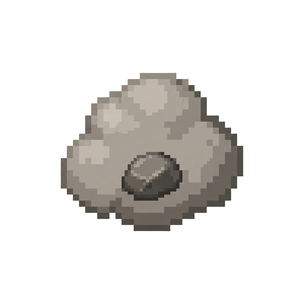 A Dull Puff of Dust and a Small Pebble
