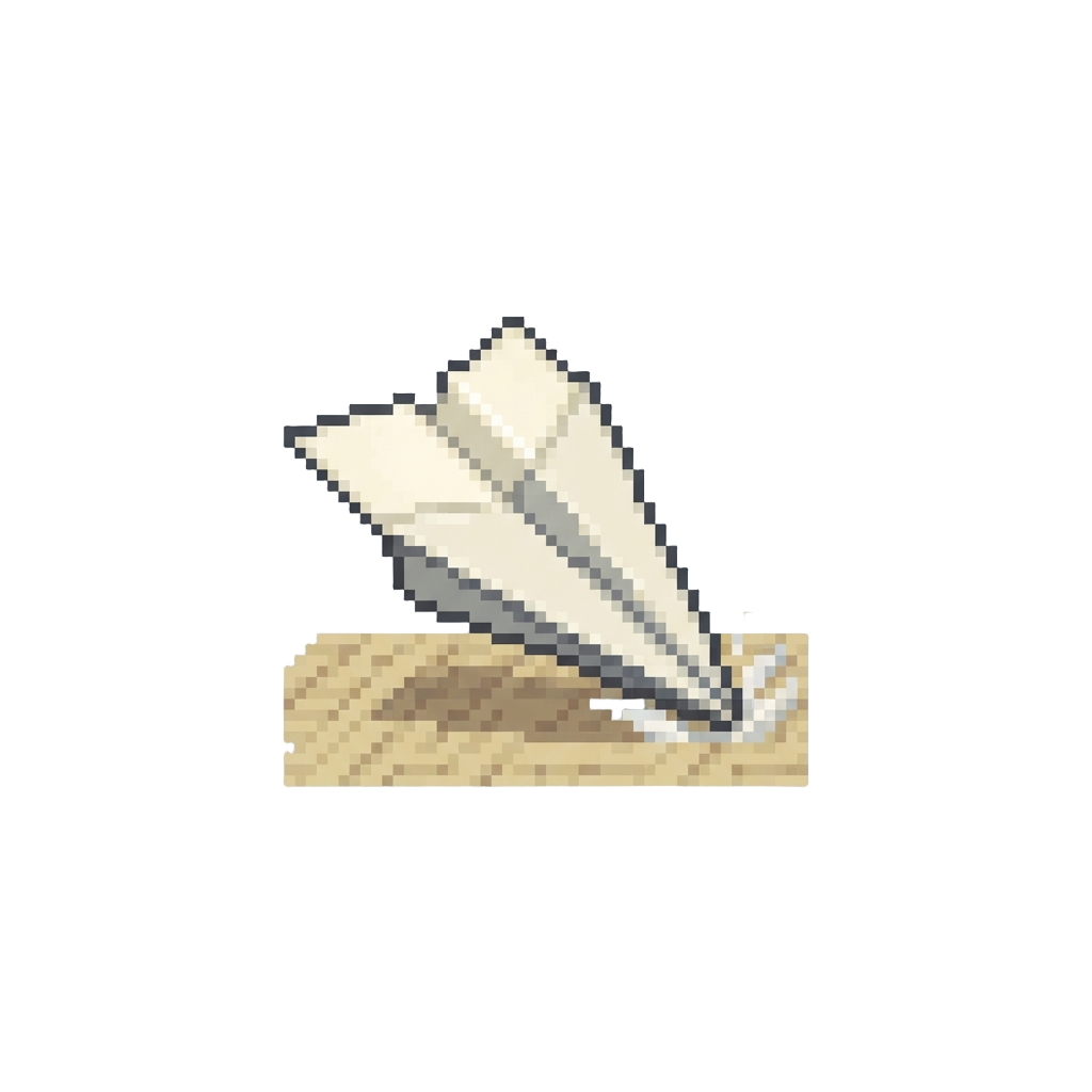 A Lone Paper Airplane Crashing Softly Onto the Mat