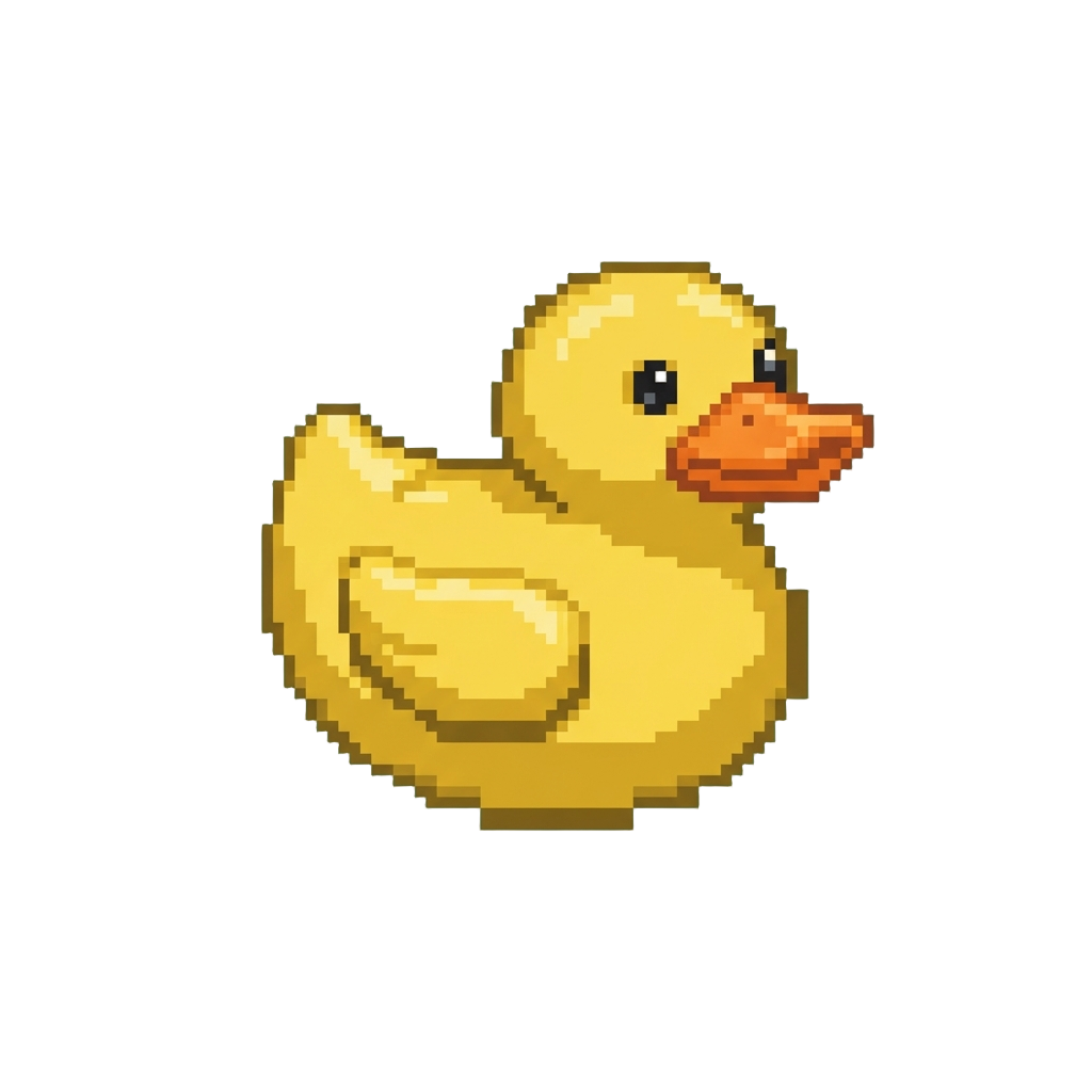 A Squeaky Rubber Duck Landing Near @image1