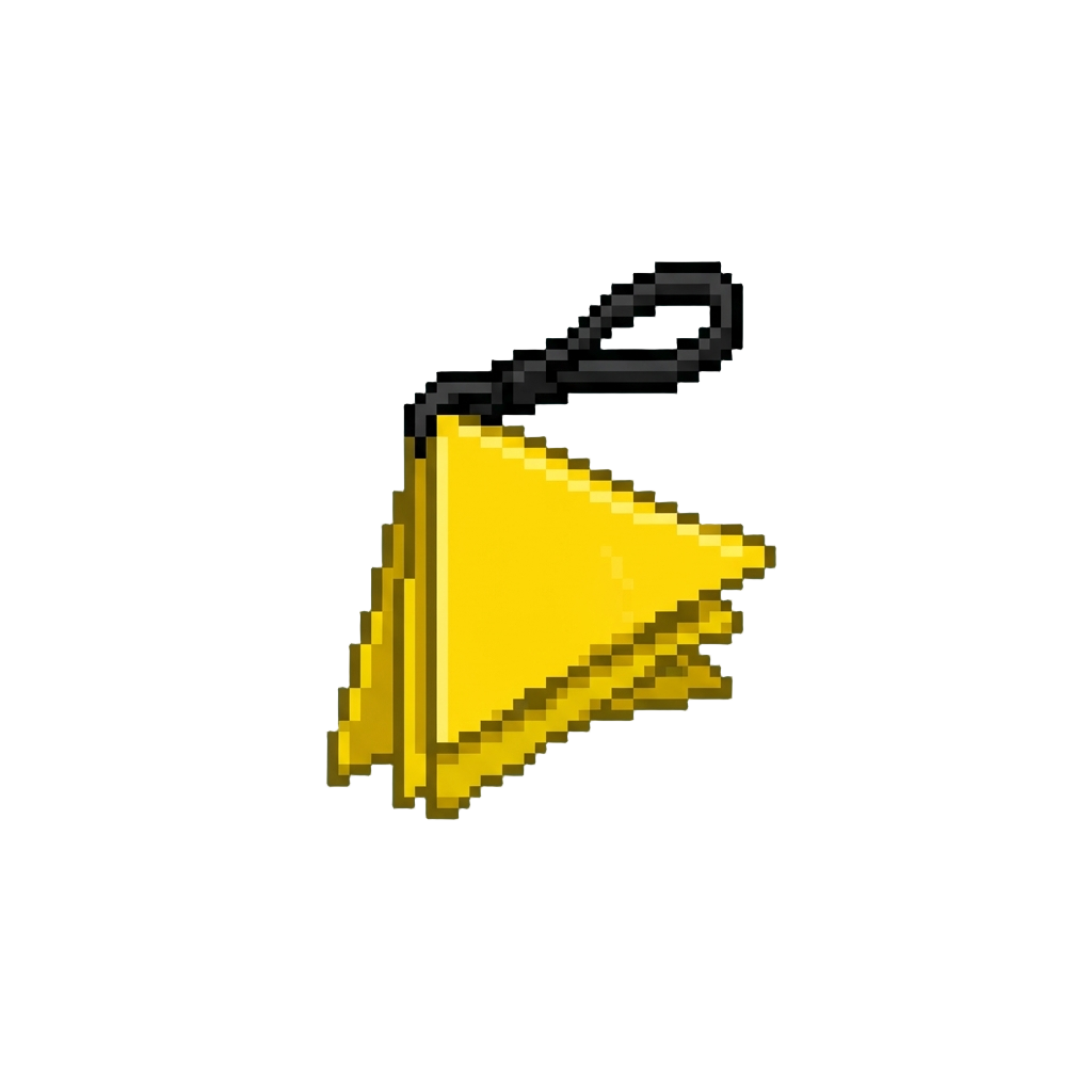 A Shower of Plastic Yellow Hazard Flags