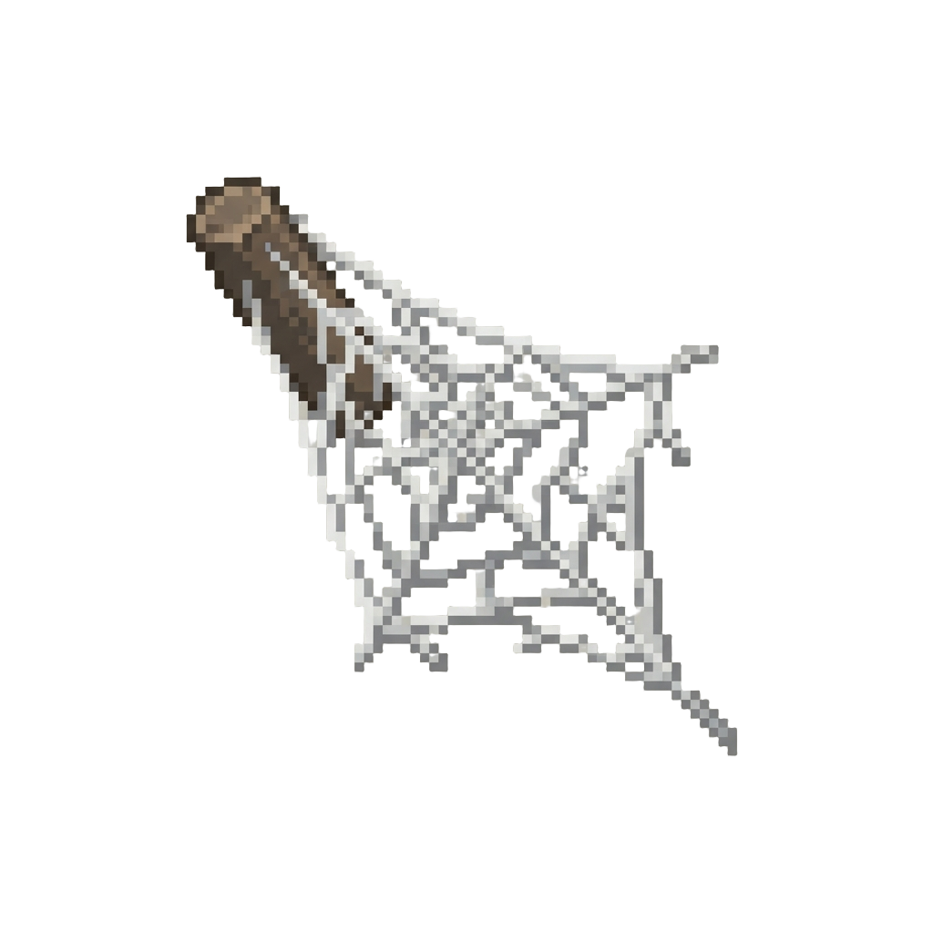 A Tiny Cobweb Drifting Slowly Down From the Ring Post