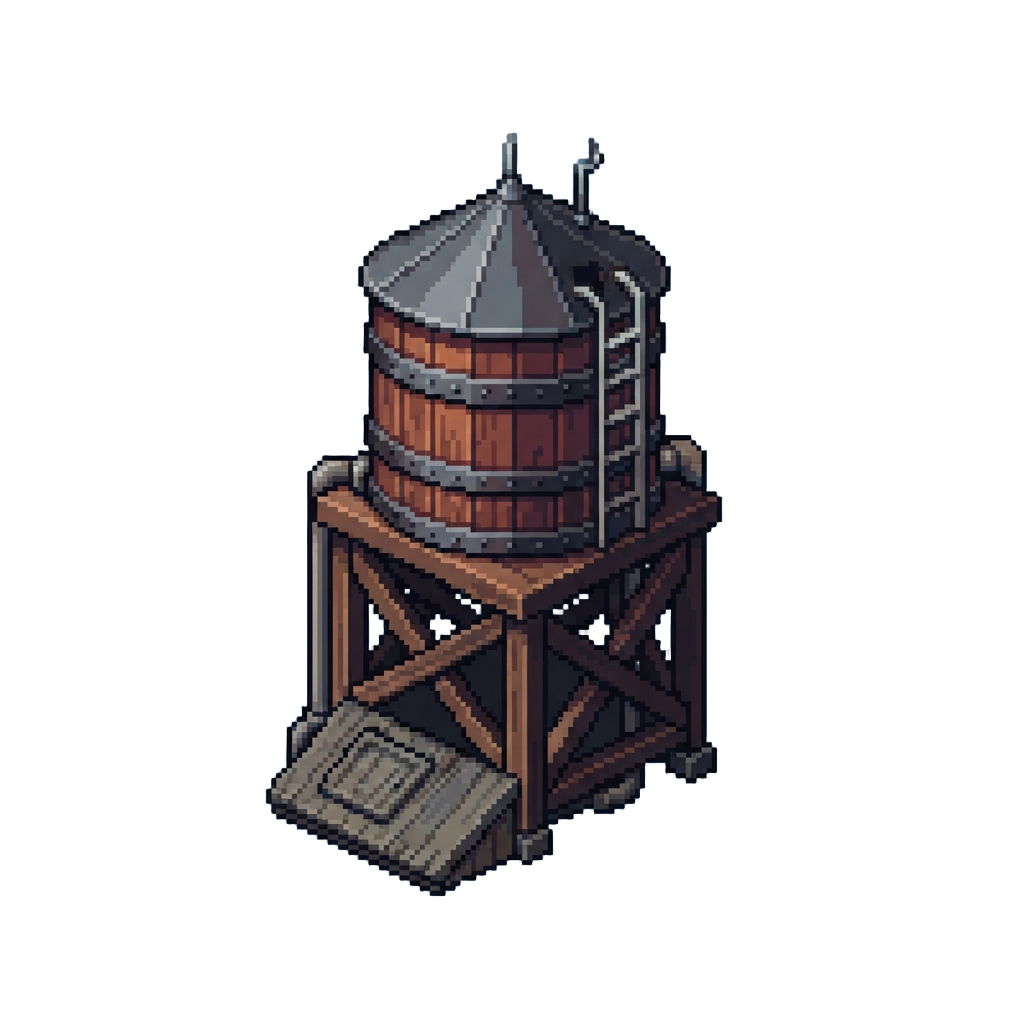 A Rooftop Water Tower