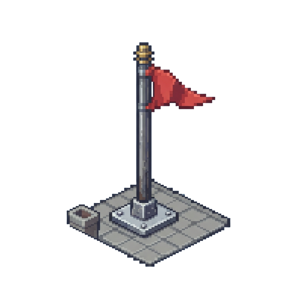 A Rooftop Flagpole