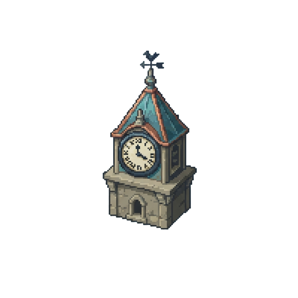 A Vintage Clock Tower Peak