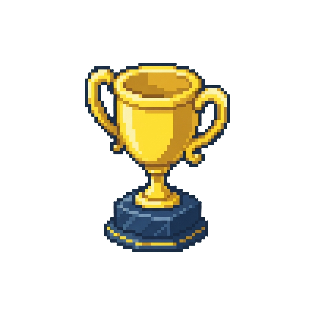 A Towering Shiny Gold Championship Trophy