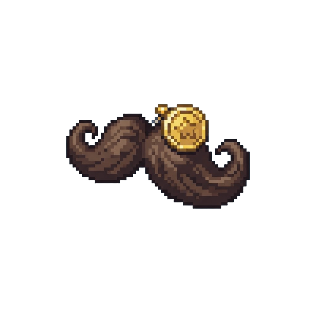 A Goofy Fake Mustache Badge