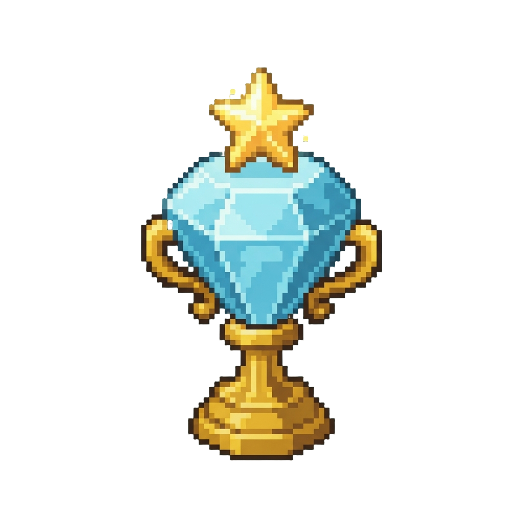 A Glowing Star-topped Diamond Trophy