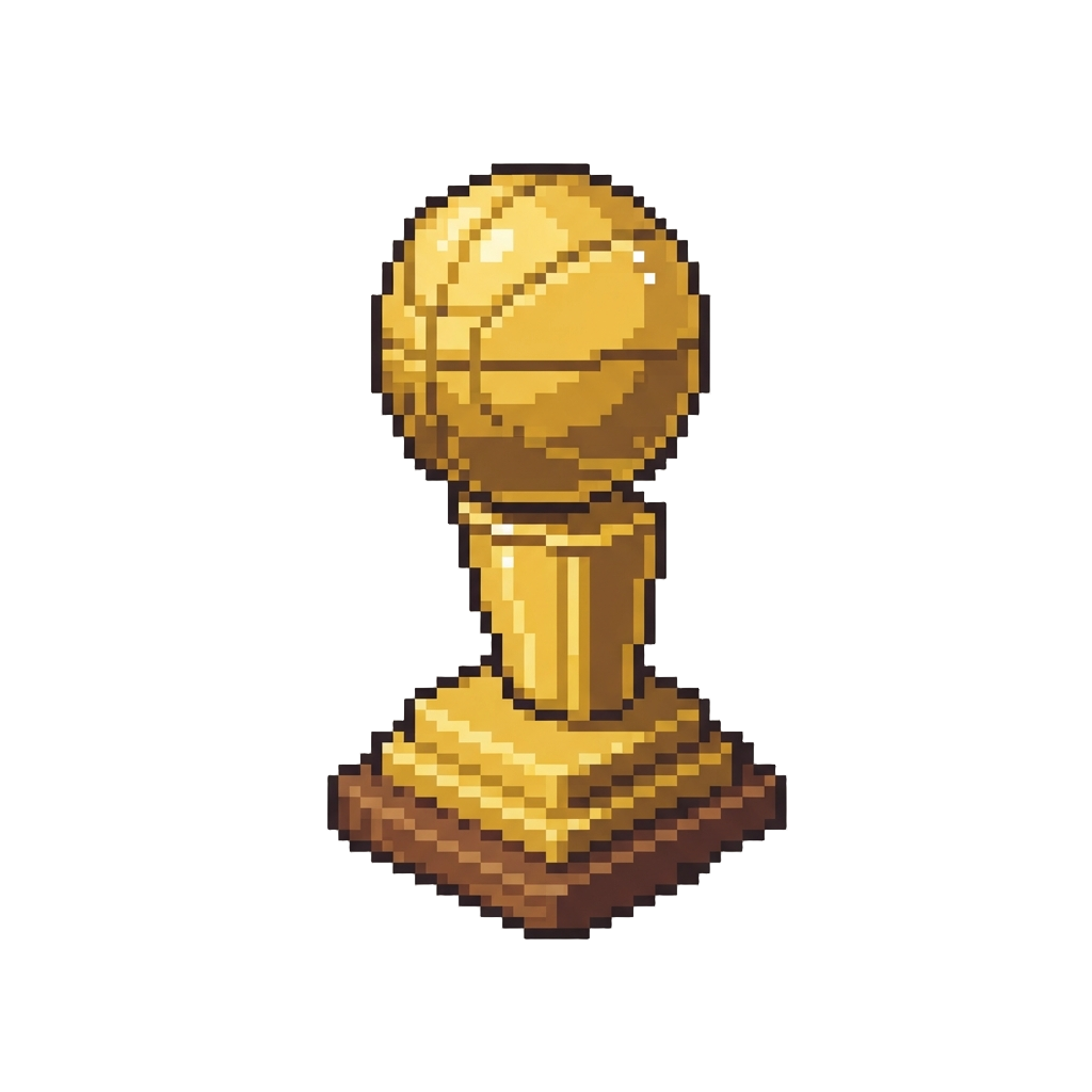 A Massive Golden Basketball Trophy