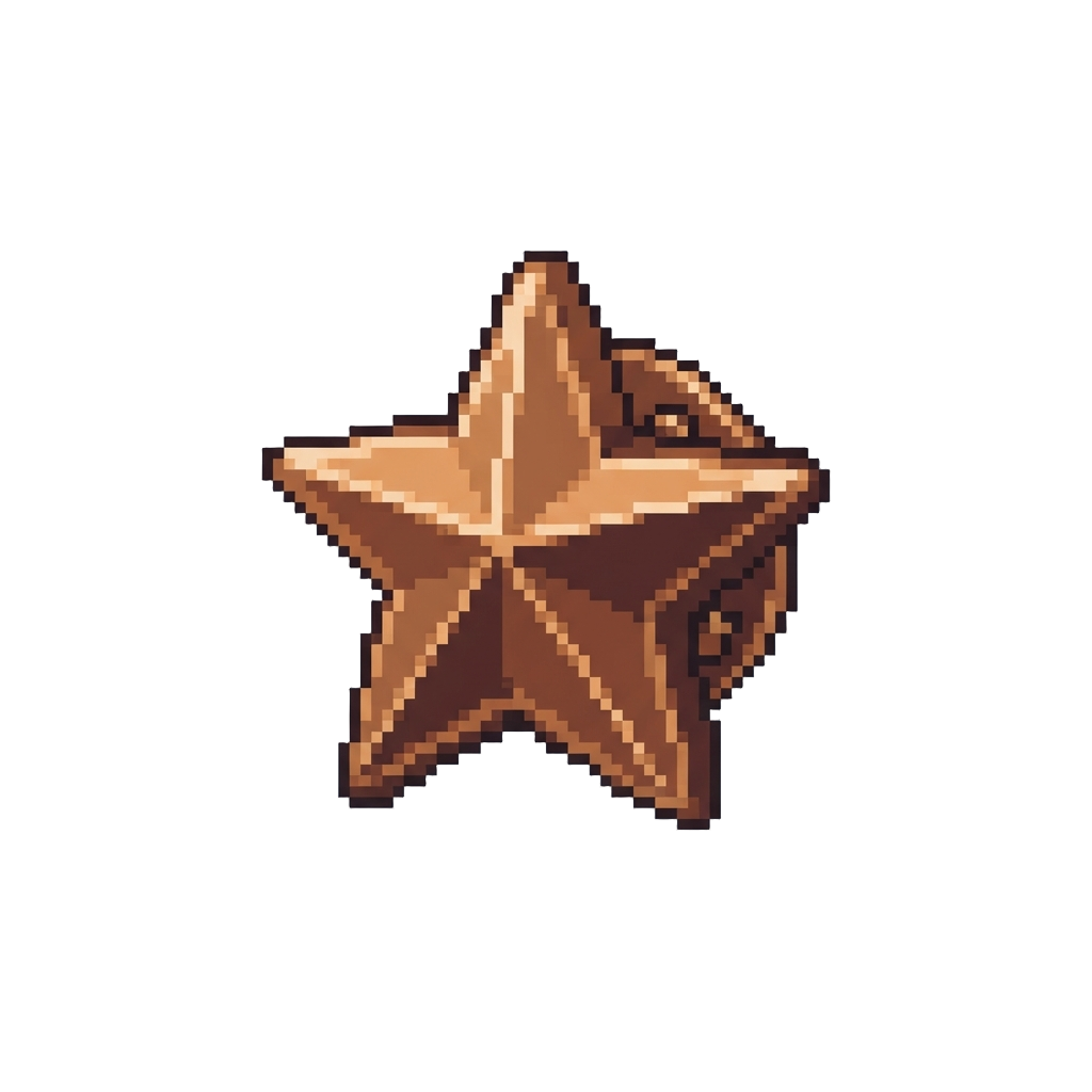 A Shiny Bronze Star Pin