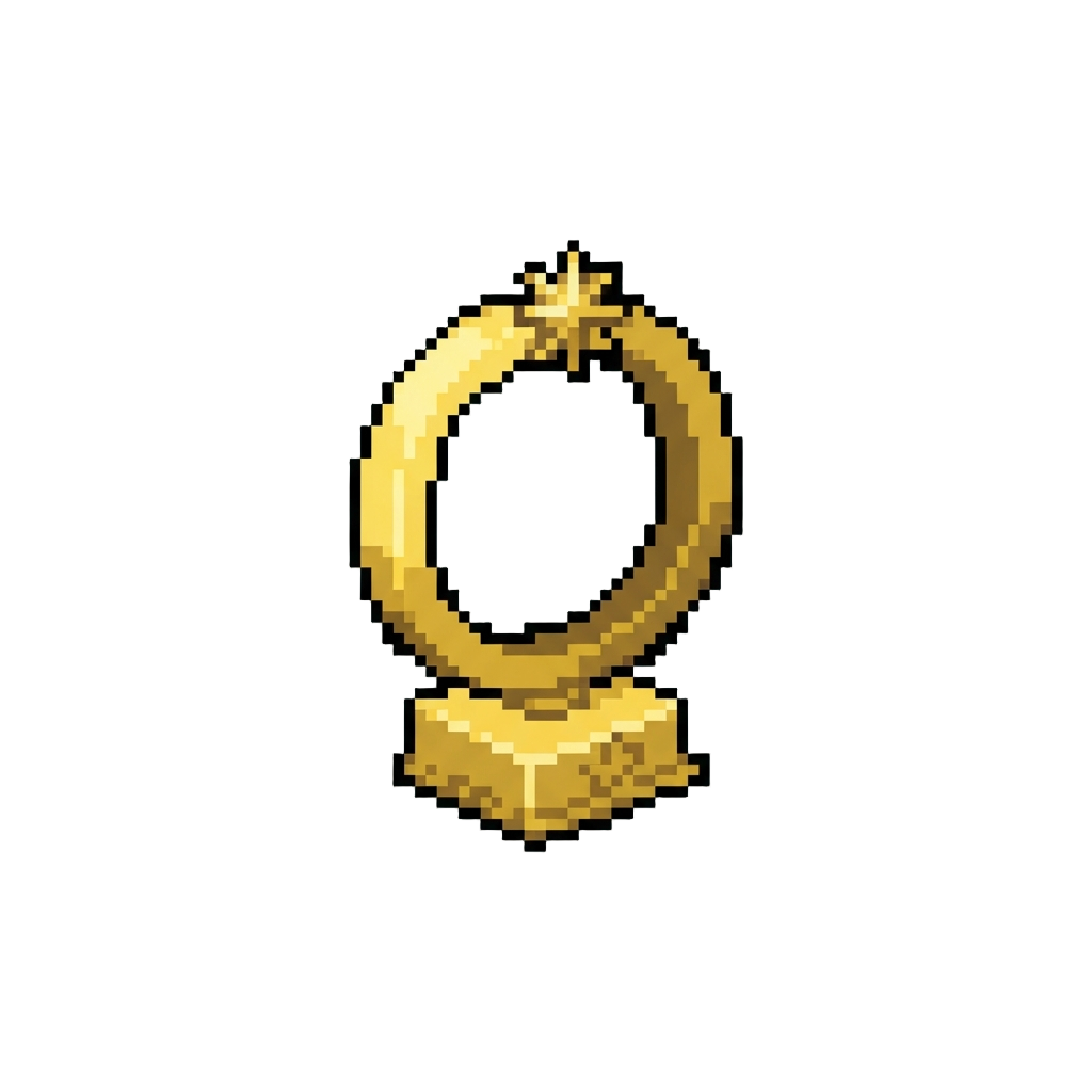 A Mini Golden Hoop Trophy