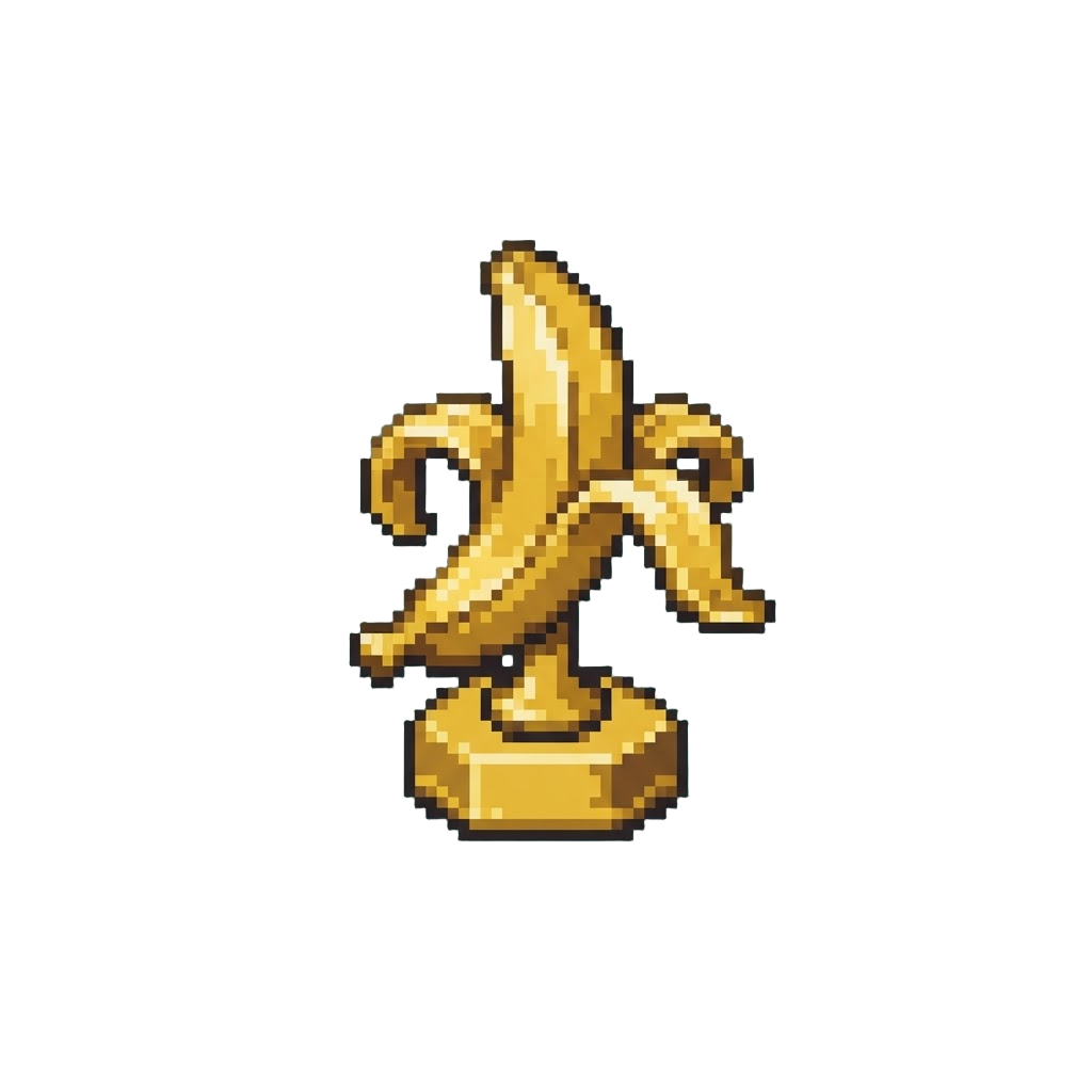 A Golden Banana Peel Trophy