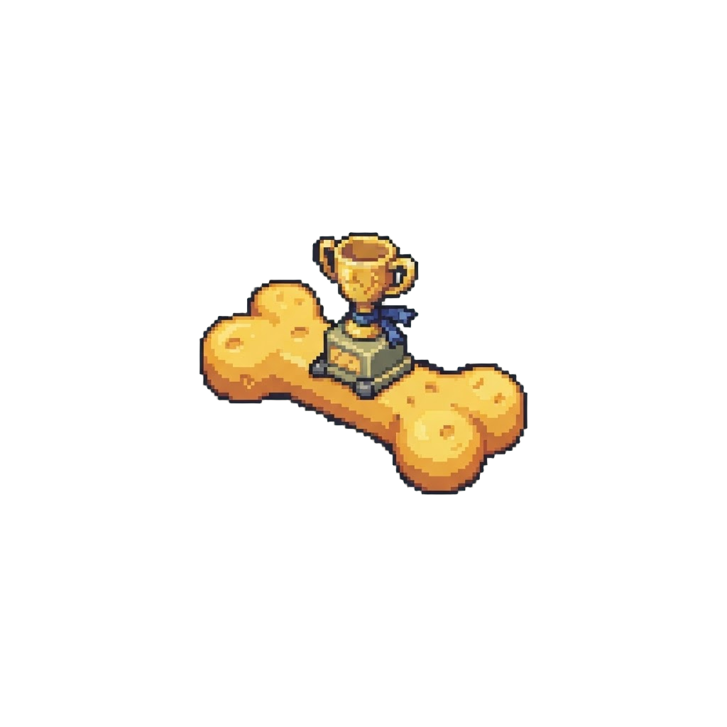 A Squeaky Toy Bone Trophy