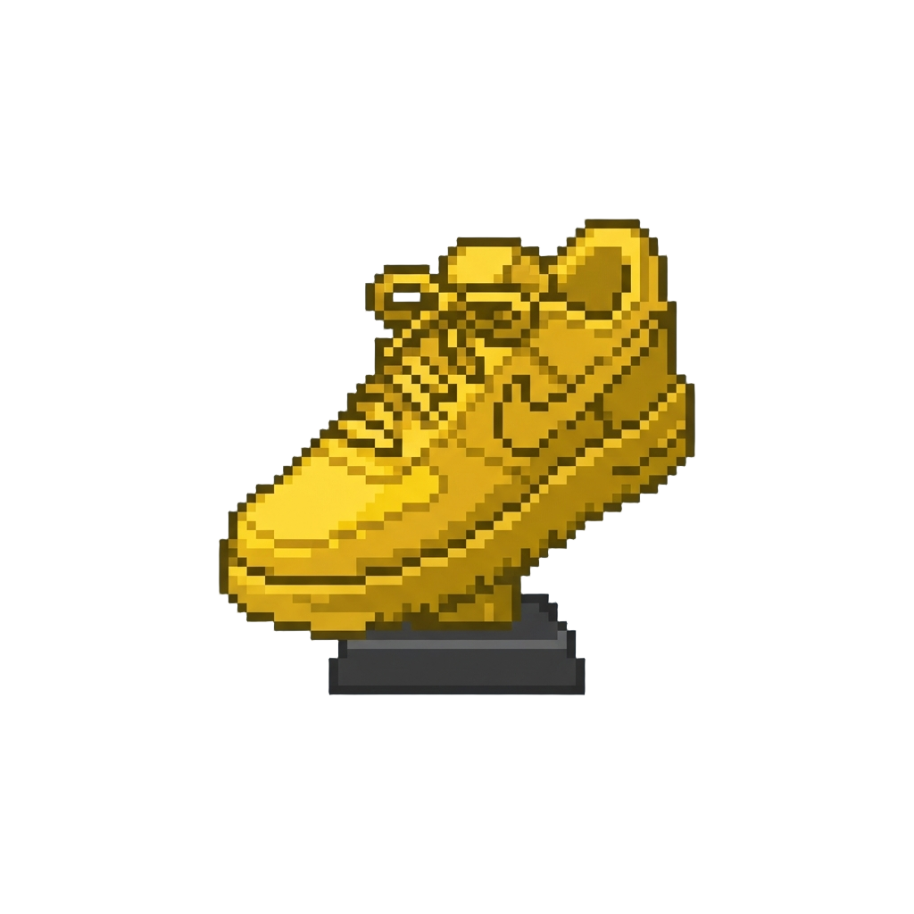 A Golden Sneaker Trophy
