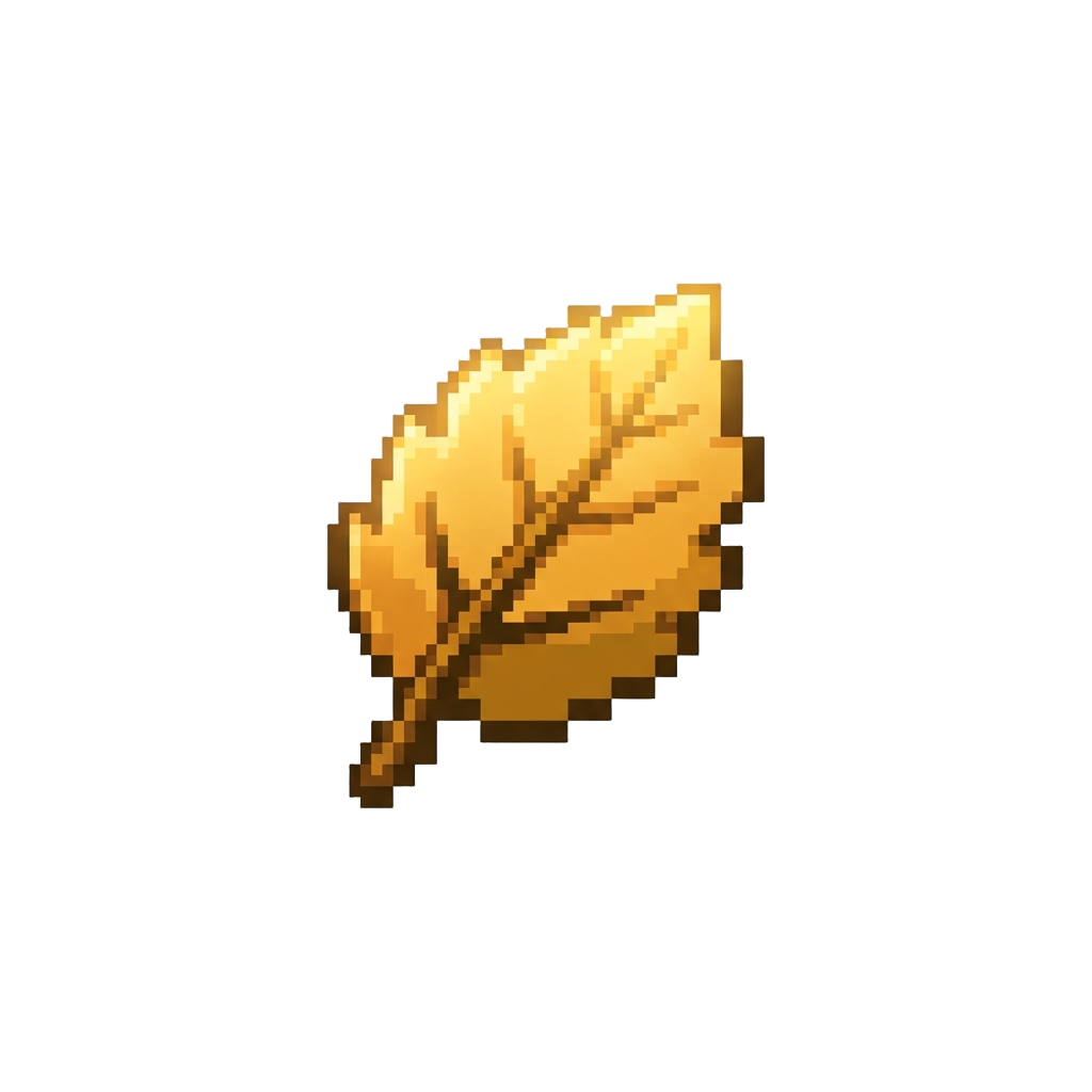 Glowing Amber Elm Leaves