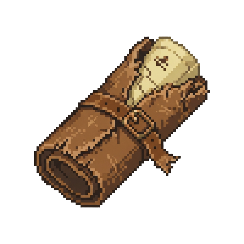 A Torn Leather Map Case