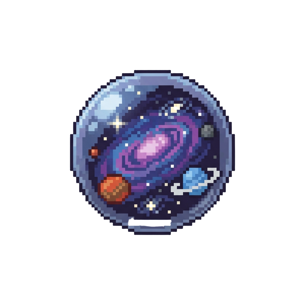 A Glowing Cosmic Entity with Orbiting Planets and Galaxies Inside Their Body