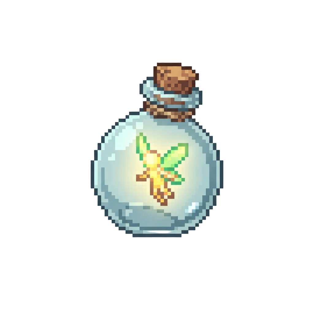 A Glowing Fairy in a Bottle