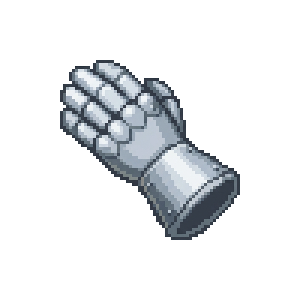 A Gleaming Silver Gauntlet