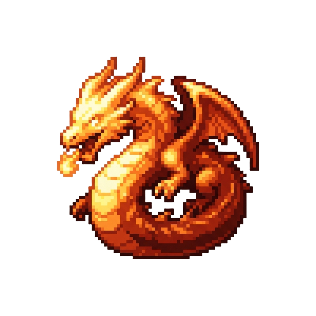 A Fiery Red Dragon-shaped Force Manifestation