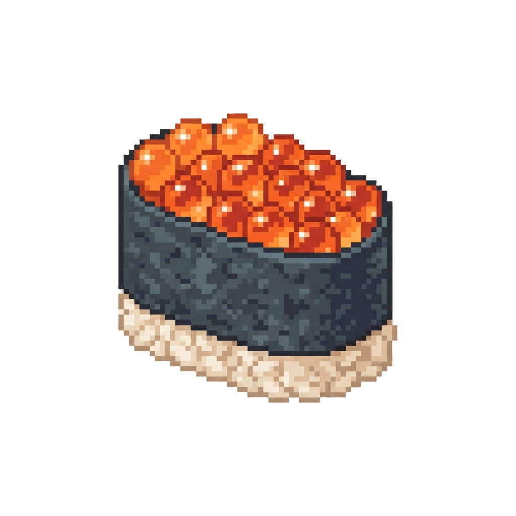 A Fresh Salmon Roe Gunkan Wrap