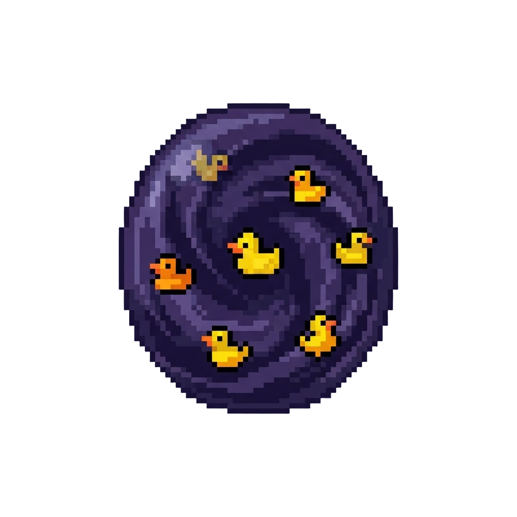 A Chaotic Surreal Void Filled with Floating Giant Rubber Ducks
