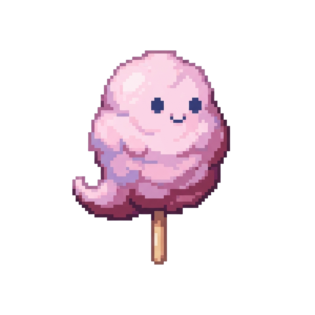 A Ghost-shaped Cotton Candy