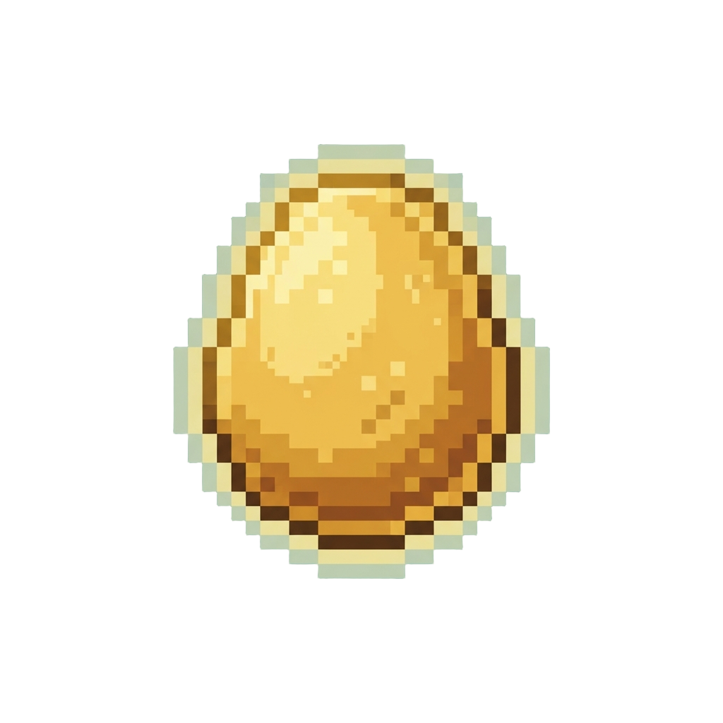 A Single Glowing Golden Egg