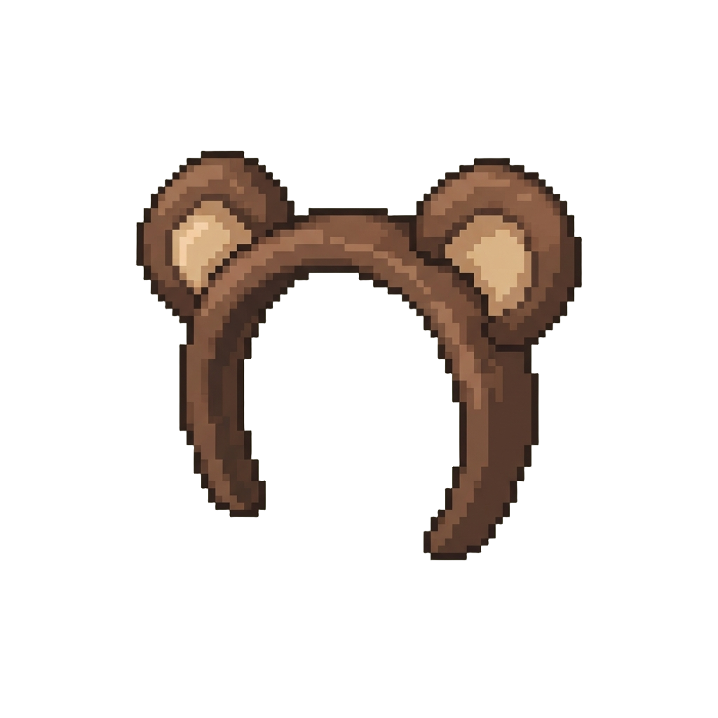 A Pair of Soft Plush Bear Ears Headband