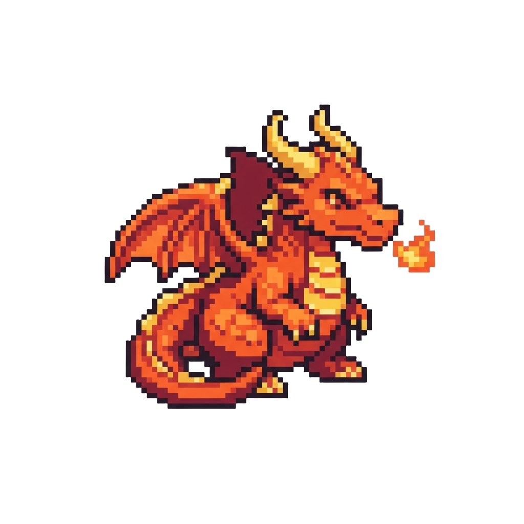 A Miniature Fiery Dragon Toy