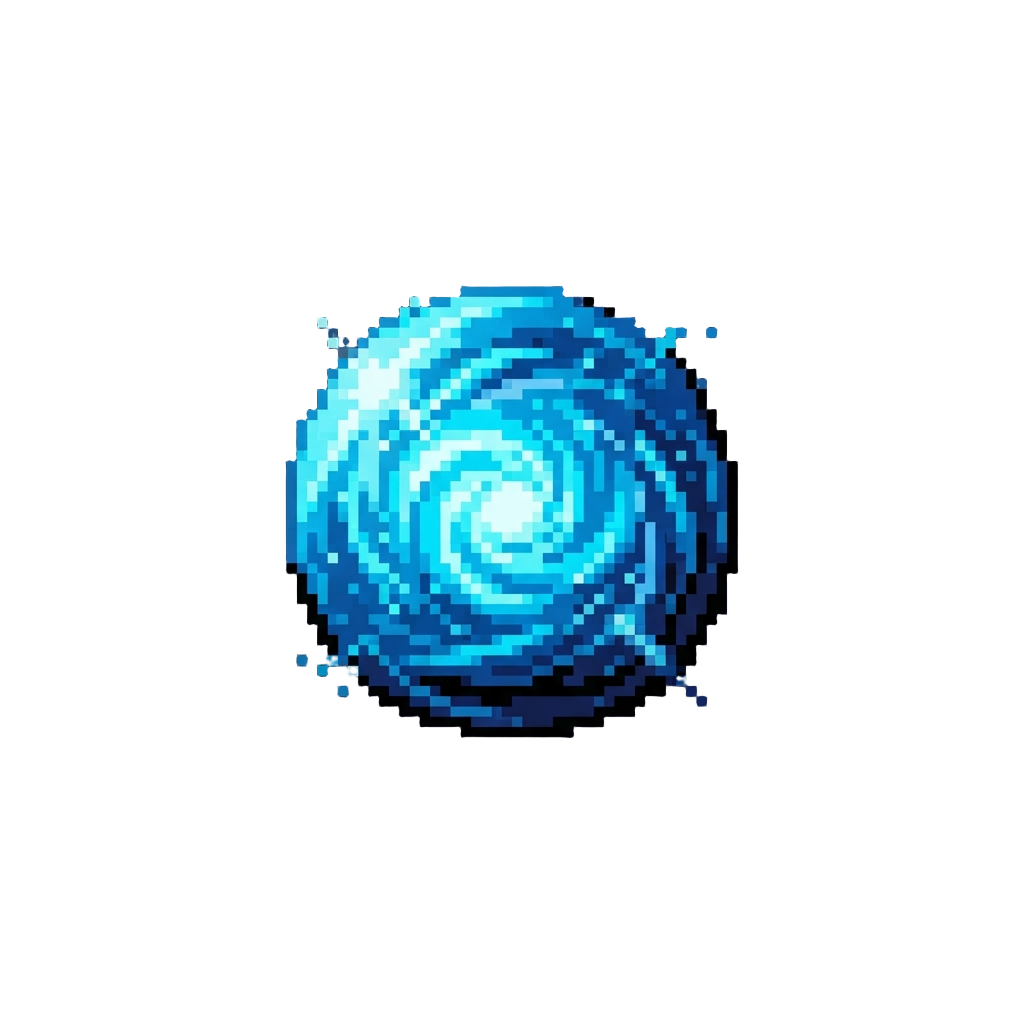 Cosmic Cyan Particle Implosion