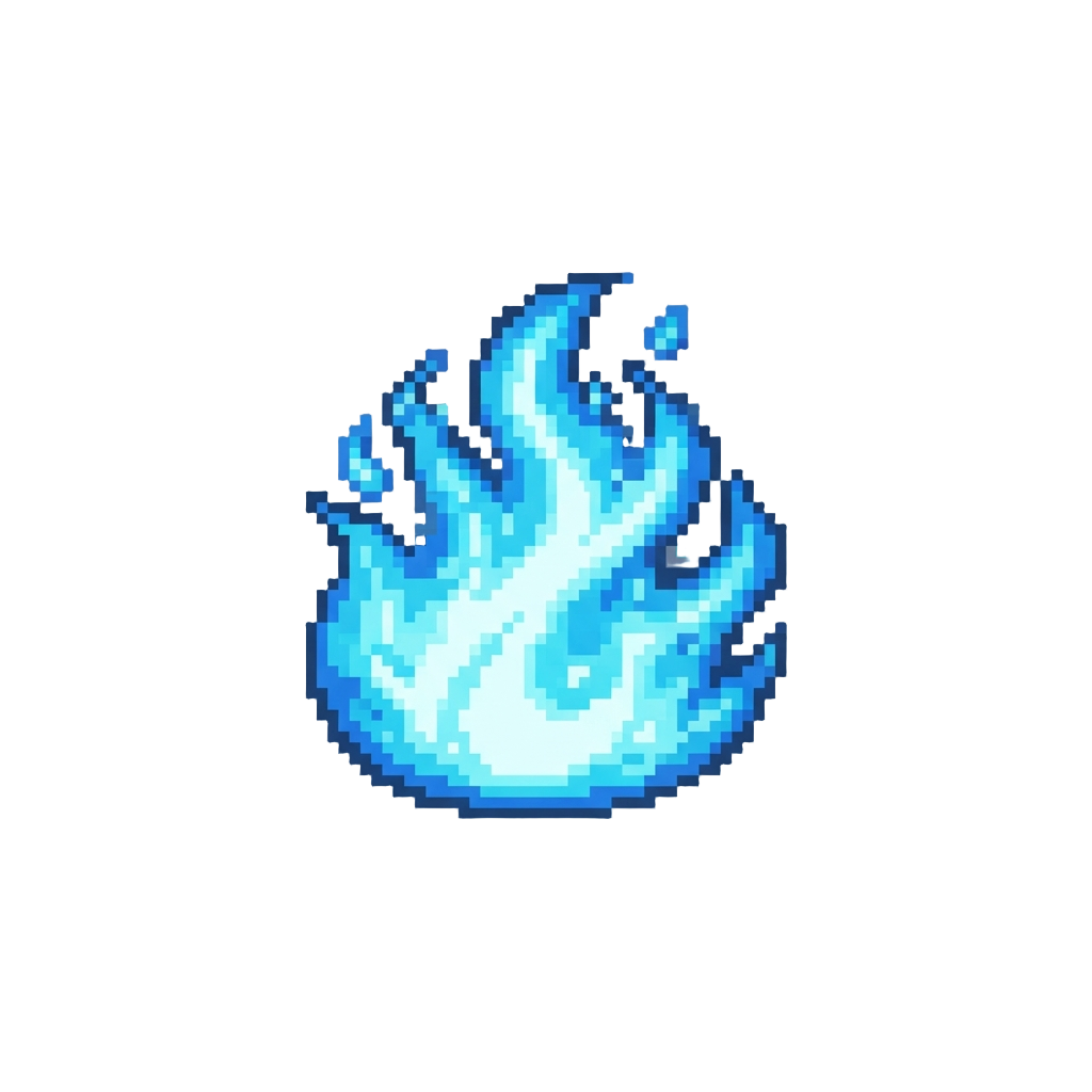 Blinding White-blue Flame Cloud