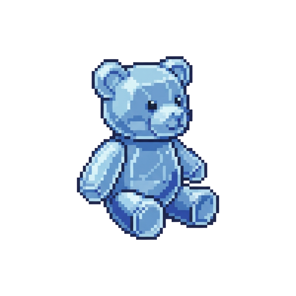 A Crystal-clear Glass Teddy Bear