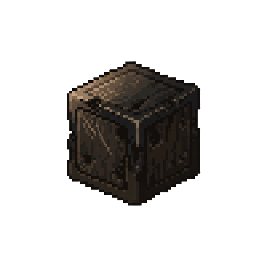 A Single Burnt Wooden Toy Block