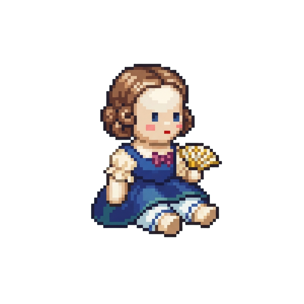A Glittering Miniature Porcelain Doll