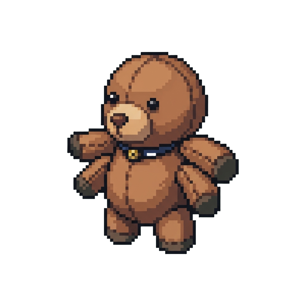 A Plush Bear with Four Arms and No Ears