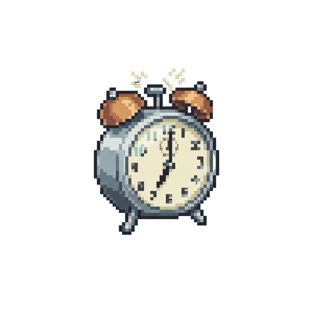 A Buzzing Metallic Alarm Clock