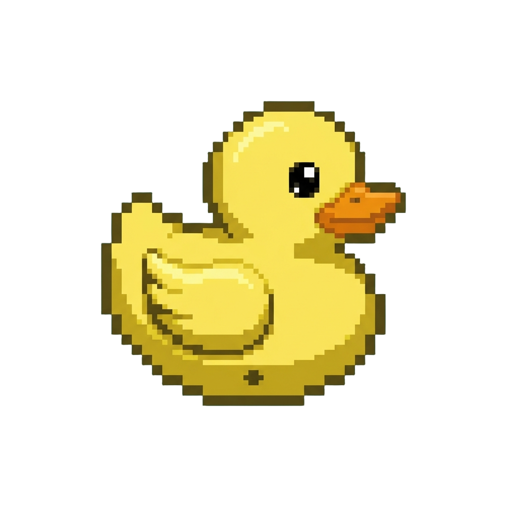 A Rubber Squeaky Duck That Squawks Loud